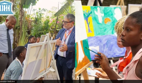 Port-au-Prince : Painting workshops for displaced children and youth